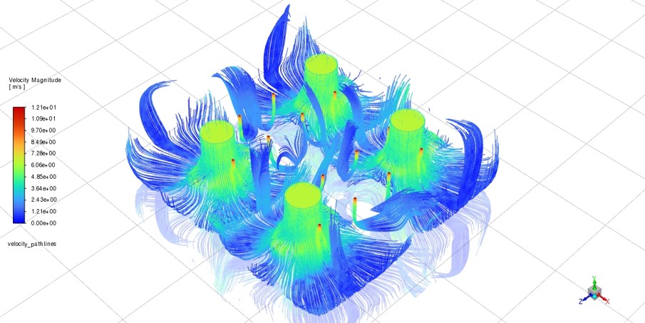 HVLS Fan Flow Simulation
